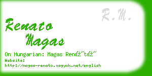 renato magas business card